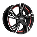 MAM RS5 6.5x16 4/100 ET35 Black Front Polish Red Inside Alloy rim