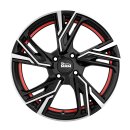 MAM RS5 6.5x16 4/100 ET35 Black Front Polish Red Inside Alloy rim