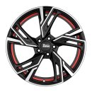 MAM RS5 7.0x16 5/100 ET38 Black Front Polish Red Inside...