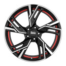 MAM RS5 7,0x16 5/114,3 ET38 Black Front Polish Red...