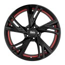 MAM RS5 7,5x17 5/100 ET35 Schwarz Rot Alufelge