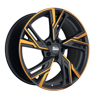 MAM RS5 8,5x19 5/120 ET35 Matt Black Front copper aluminium rim