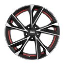 MAM RS6 7,0x16 5/100 ET38 Black Front Polish Red...