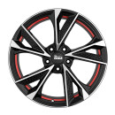 MAM RS6 7,0x16 5/114,3 ET38 Black Front Polish Red...