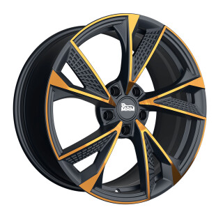 MAM RS6 8,0x18 5/114,3 ET30 Matt Black Front copper aluminium rim