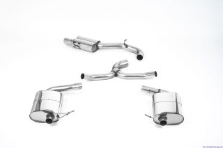 Milltek Edelstahl Sport-Auspuffanlage 3 Zoll (76mm) 1 x li. Twin Polished Tip Assembly + 1 x re. Twin Polished Tip Assembly