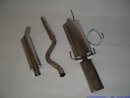 FMS Gruppe A Anlage Edelstahl Opel Astra F Stufenheck (91-98) 1.6l 16V 74kW