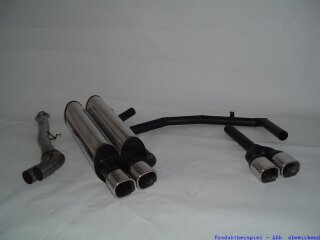 FMS GruppeA Duplex-Anlage Edelstahl BMW 3er E36 (3/B/C,90-98) 316i 75kW 991306-x